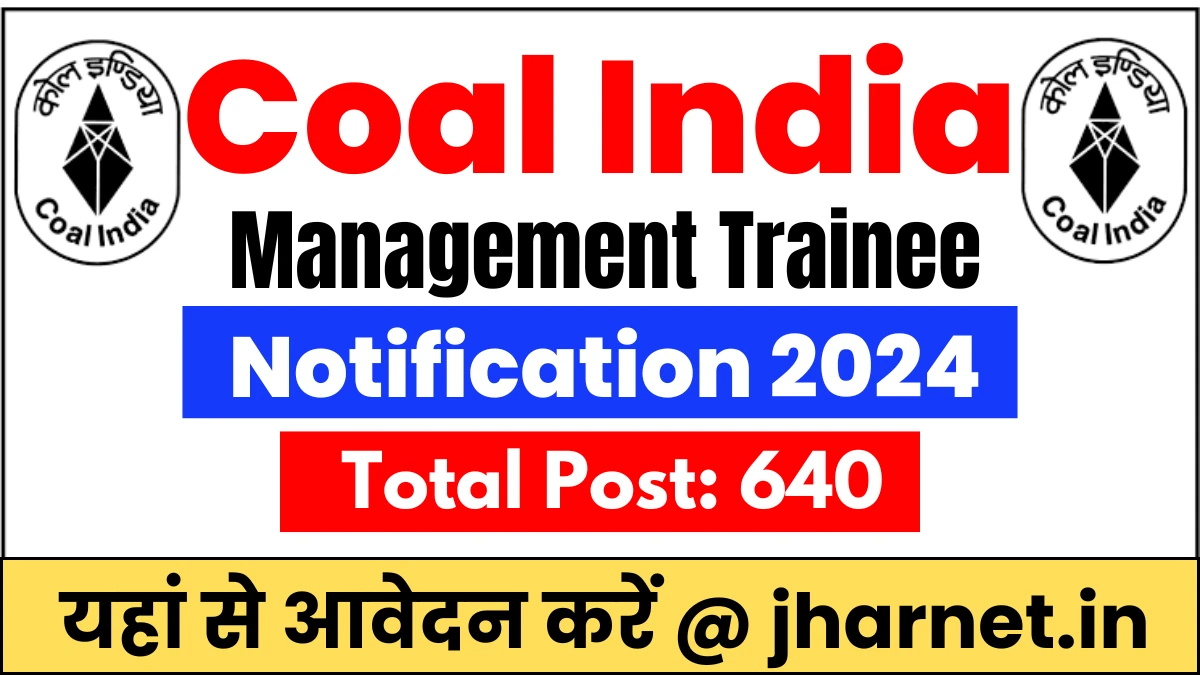 Coal India Management Trainee Recruitment 2024