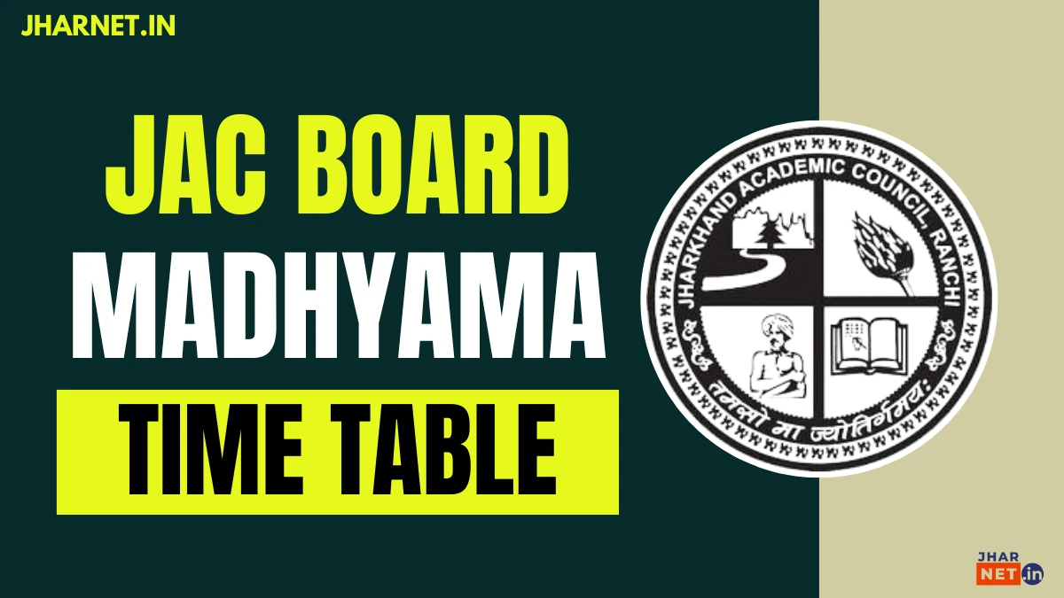 JAC Madhyama Exam Time Table 2025