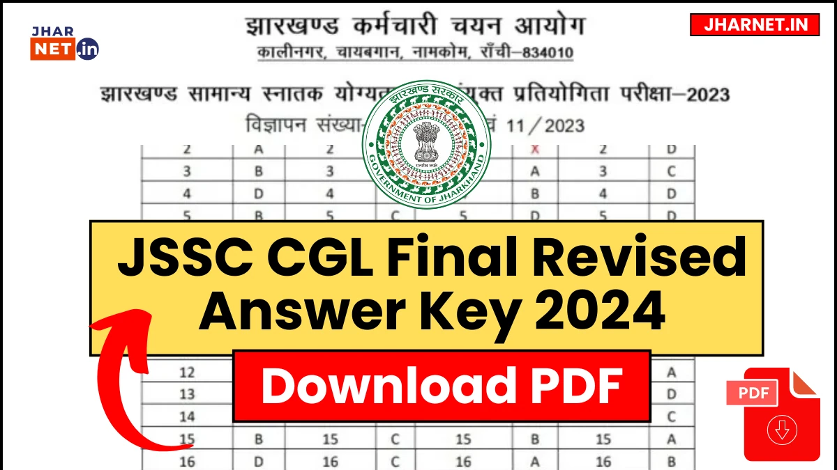 JSSC CGL Revised Final Answer Key 2024