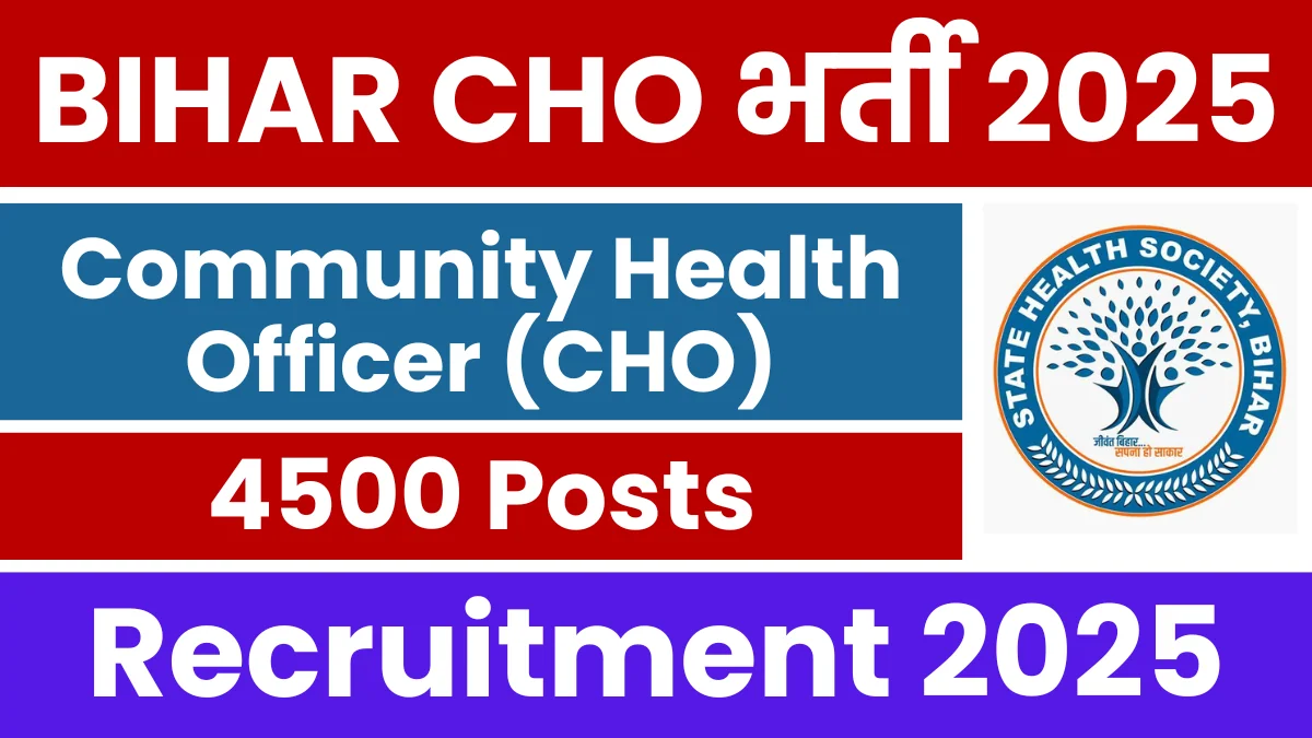 NHM Bihar CHO Recruitment 2025 Notification