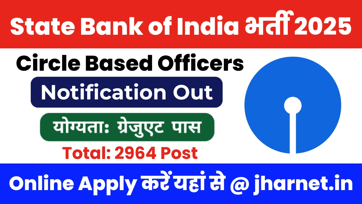 SBI Circle Based Officers CBO Recruitment 2025 Notification