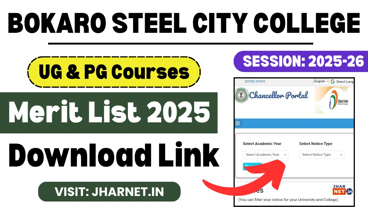 Bokaro Steel City College Merit List 2025