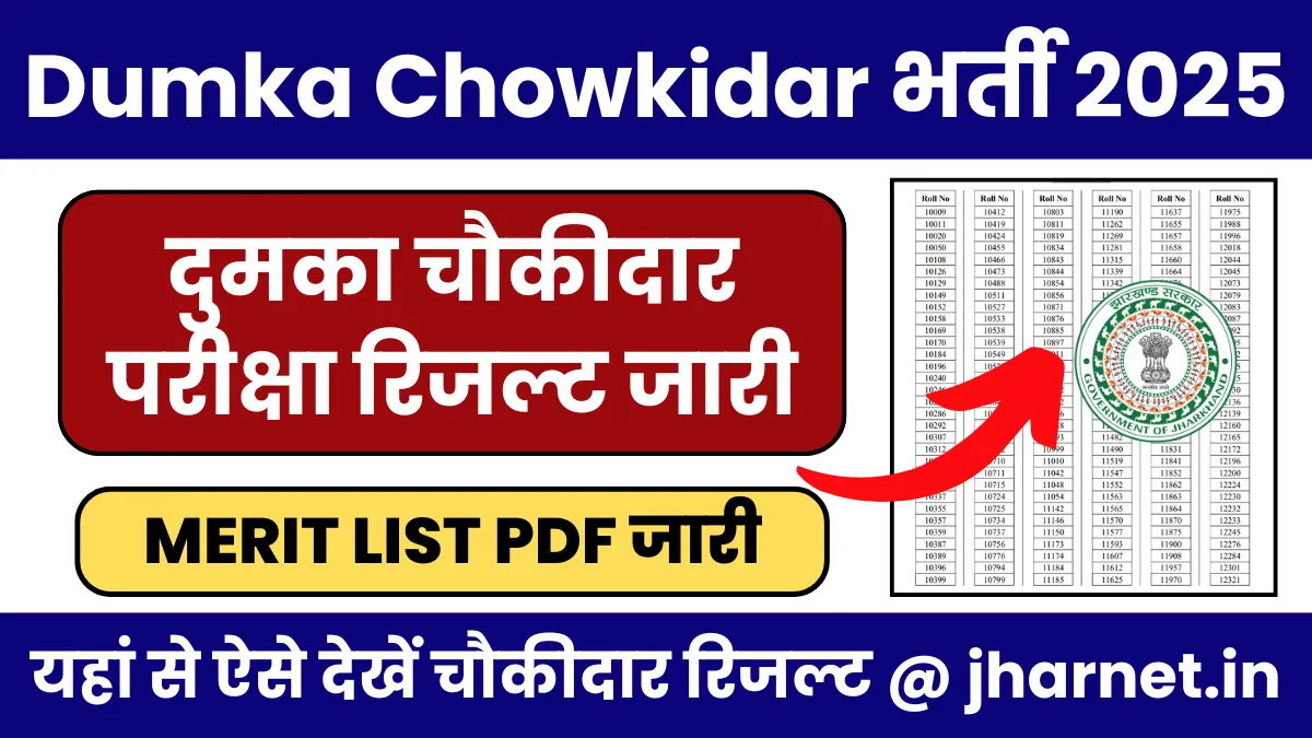Dumka Chowkidar Merit List 2025