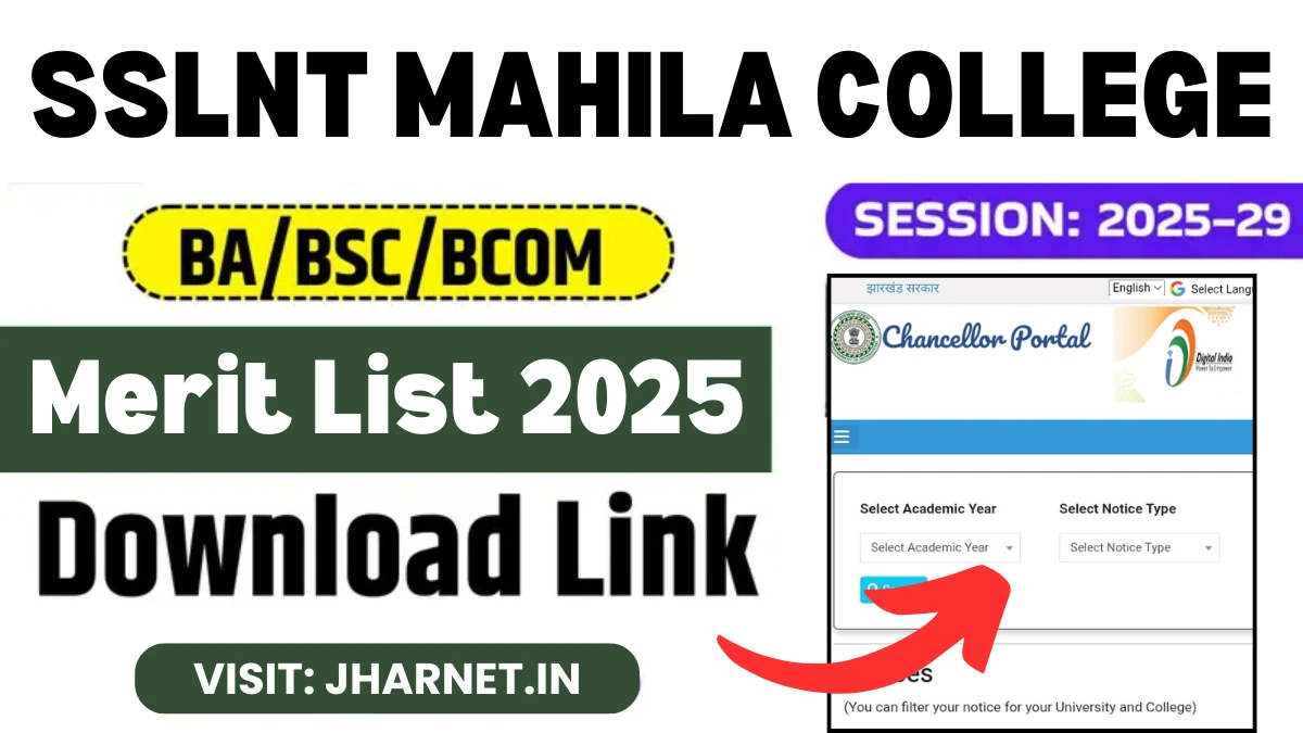 SSLNT Mahila Mahavidyalaya Dhanbad Merit List 2025