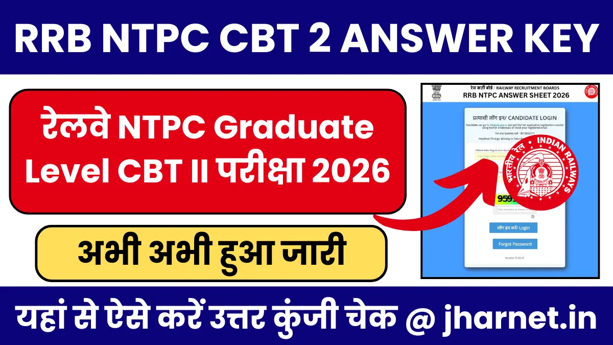 RRB NTPC Graduate Level Answer Key 2026